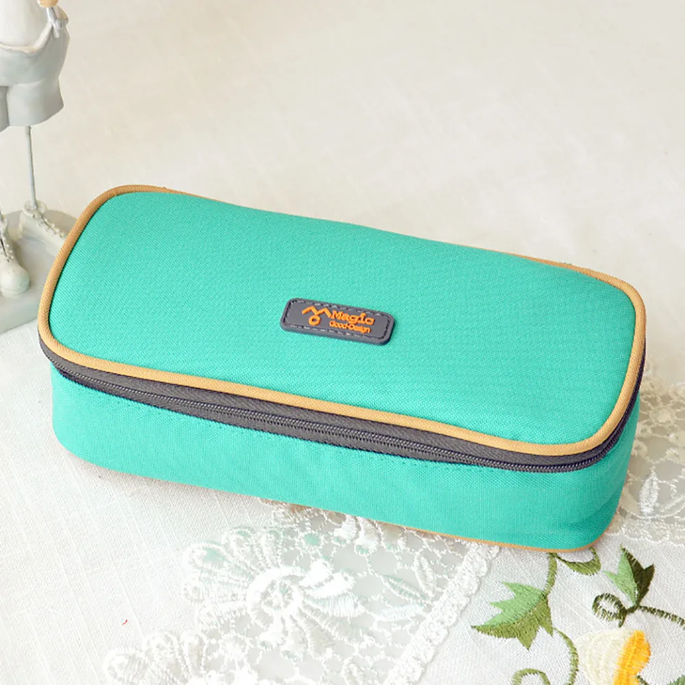 c 20# Trousse Scolaire большая емкость многофункциональная холщовая пенал сумка-Органайзер для хранения пенал Trousse Scolaire Stylo - Цвет: c