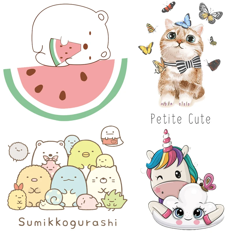 Арбуз мультфильм милый заплатка &quotМедведь&quot для переноса утюгом одежды ликээ