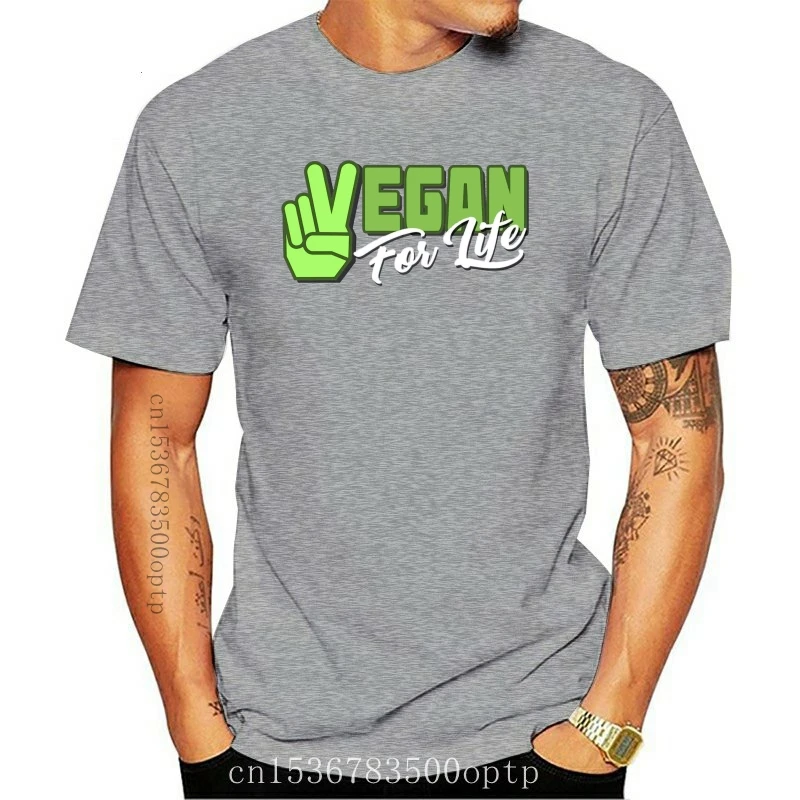 

New T-Shirt Vegan For Life Homme Gris
