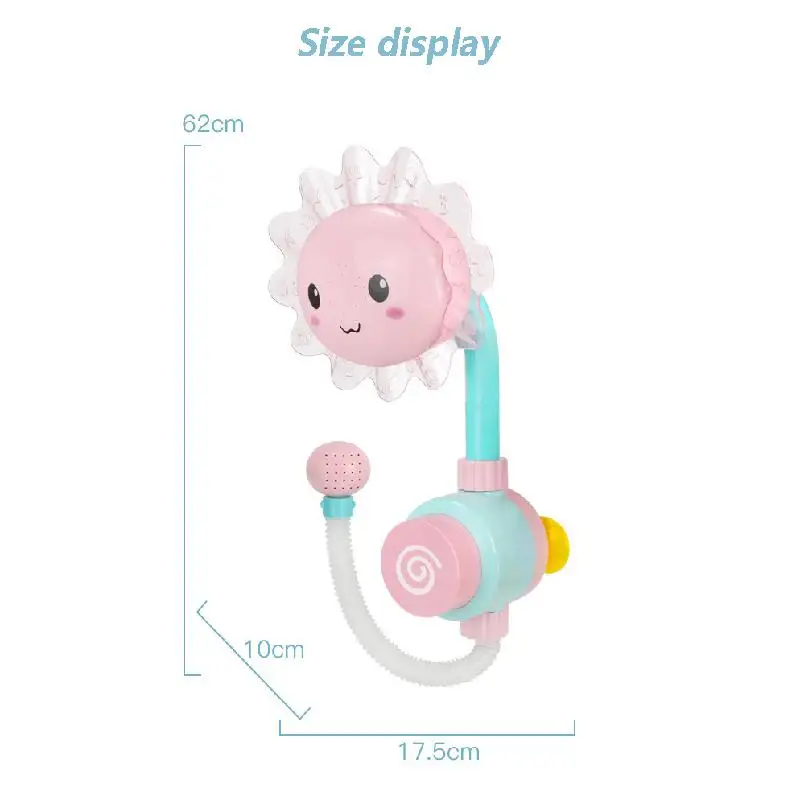 

Baby Squirting Bathroom Bathtub Faucet Shower Toy Manual Sunflower Powerful Sucker Shower Baby Boy And Girl Toy Gifts
