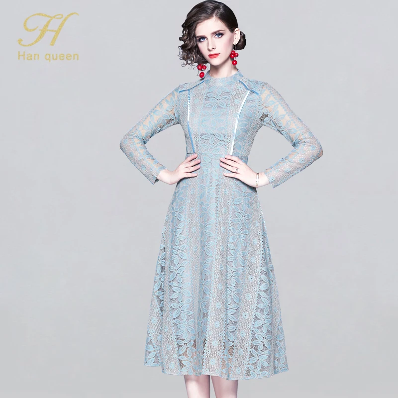 Женское кружевное платье H han queen повседневные облегающие вечерние платья