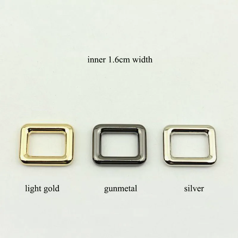 30pcs 16mm Metal Square O D Ring Buckles Bag Adjustable Rectangle Buckle DIY Backpack Straps Shoes Garment Leather Accessories