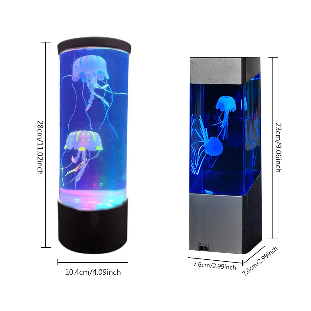 

Fantasy Bedroom Home Decor LED Night Light Hypnotic Jellyfish Relaxing Simulated Children Adults USB Charging Color Changing