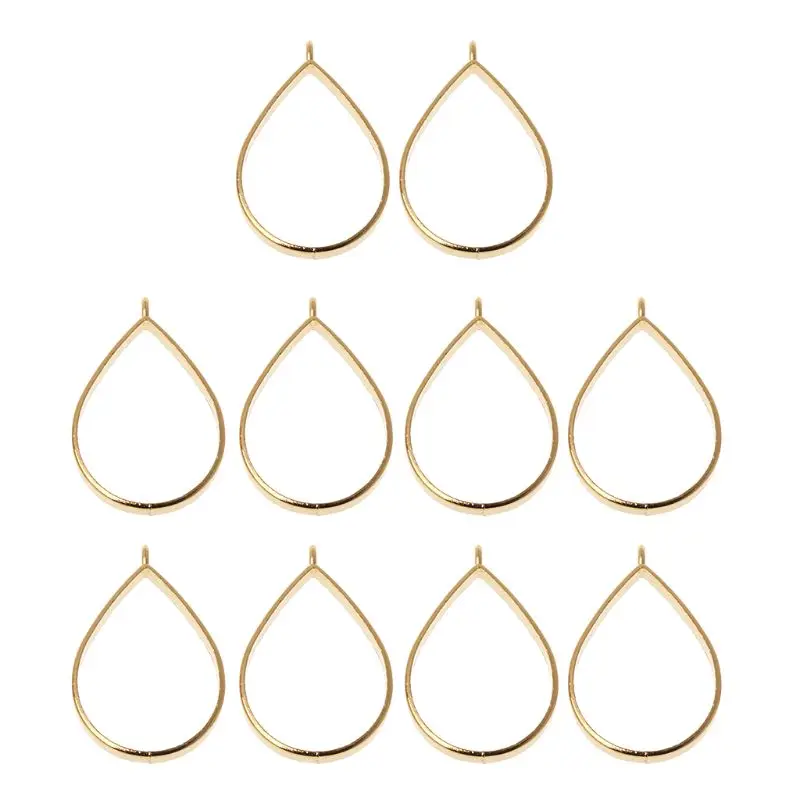 10 шт. геометрические полые прессованные Цветочные полимерные пустые оправы