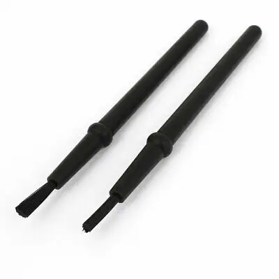 

2PCS 20mm x 5mm Black Plastic Round Handle Anti Static ESD Brush