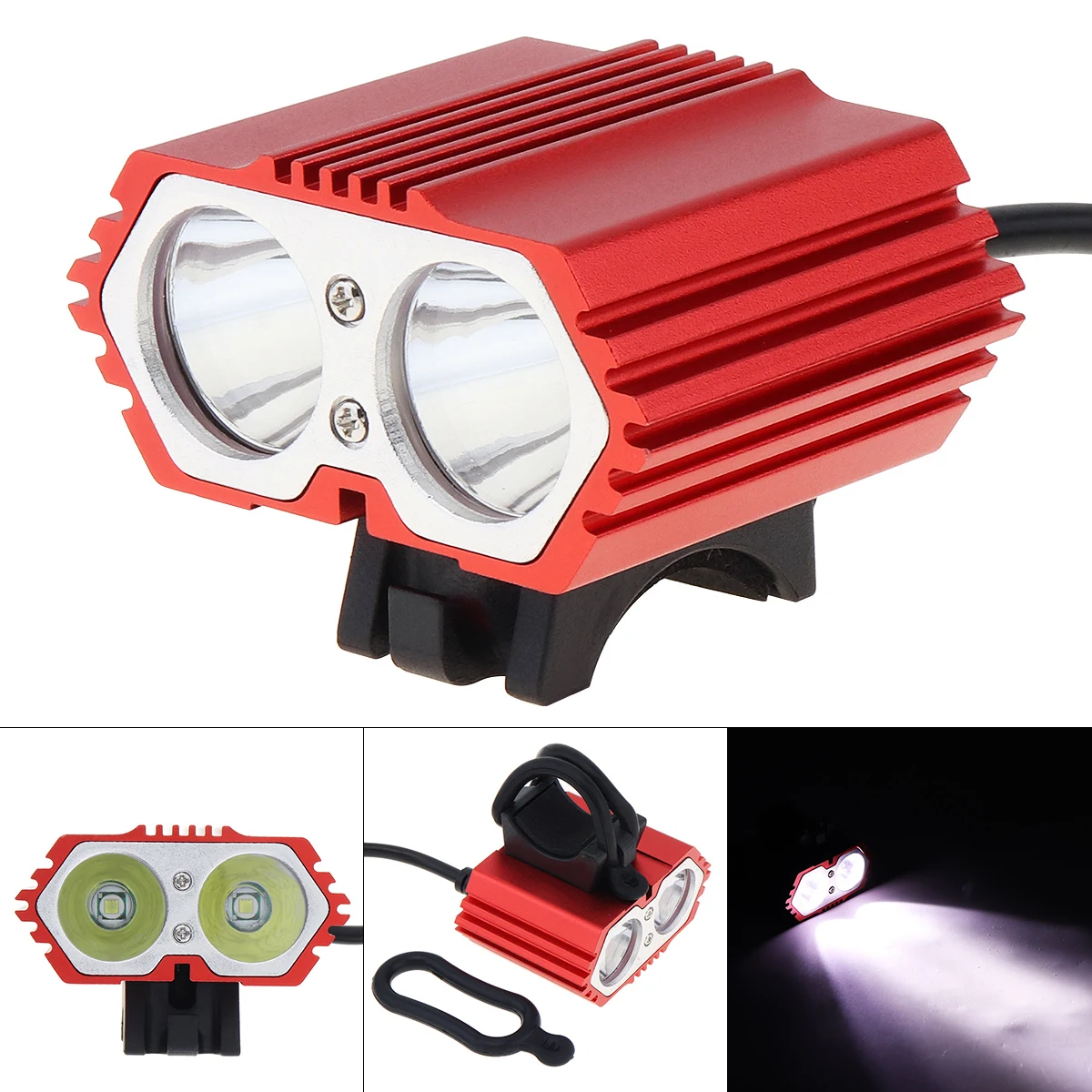 Байков и 2 x T6 светодиодный передняя фара головной светильник USB велосипедные