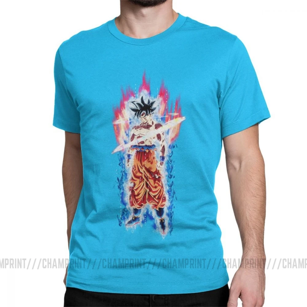 Goku Beerus Dragon Ball, мужские футболки, Vegeta Dbz, аниме, Harajuku, Забавные футболки, короткий рукав, вырез лодочкой, футболки, чистый хлопок, рисунок - Цвет: Королевский синий