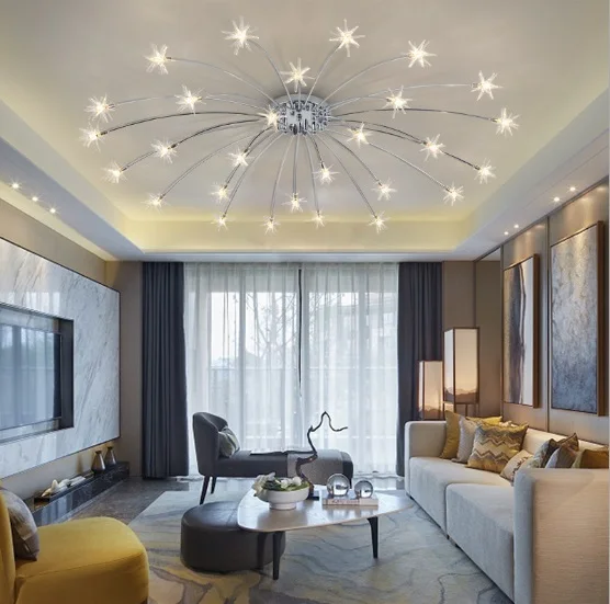 Нордическая лампа с теплым светом для спальни светодиодный креативный Звездный