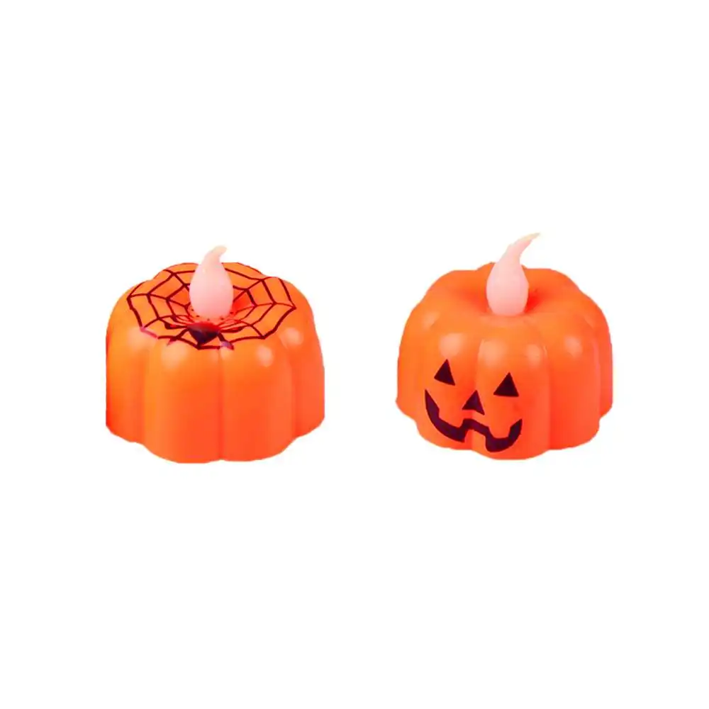 

12pcs/set Pumpkin Candle Light Halloween Party Supplies LED Lights Lantern Lamp Ornaments Props Halloween Decorations Tool