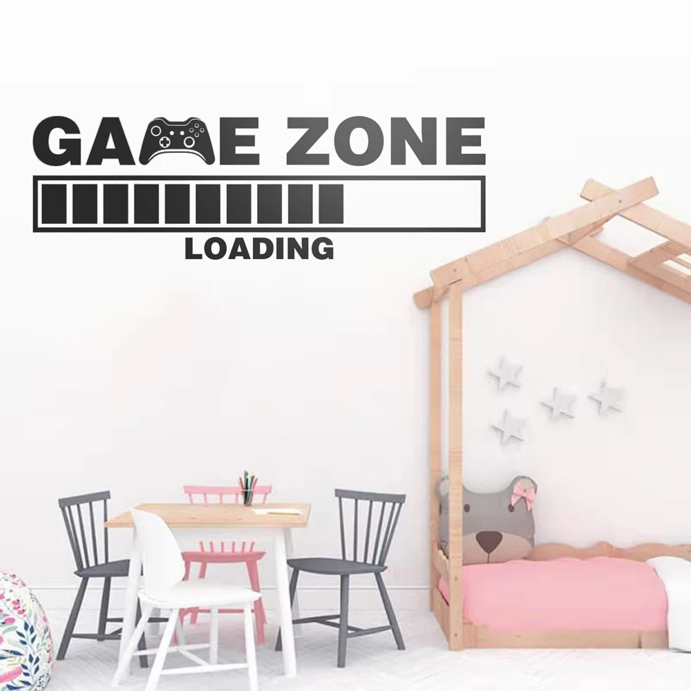 

Game Zone Loading Controller Wall Sticker Kids Children Room Home Decor Gaming Room Wall Decals Bedroom Decoration