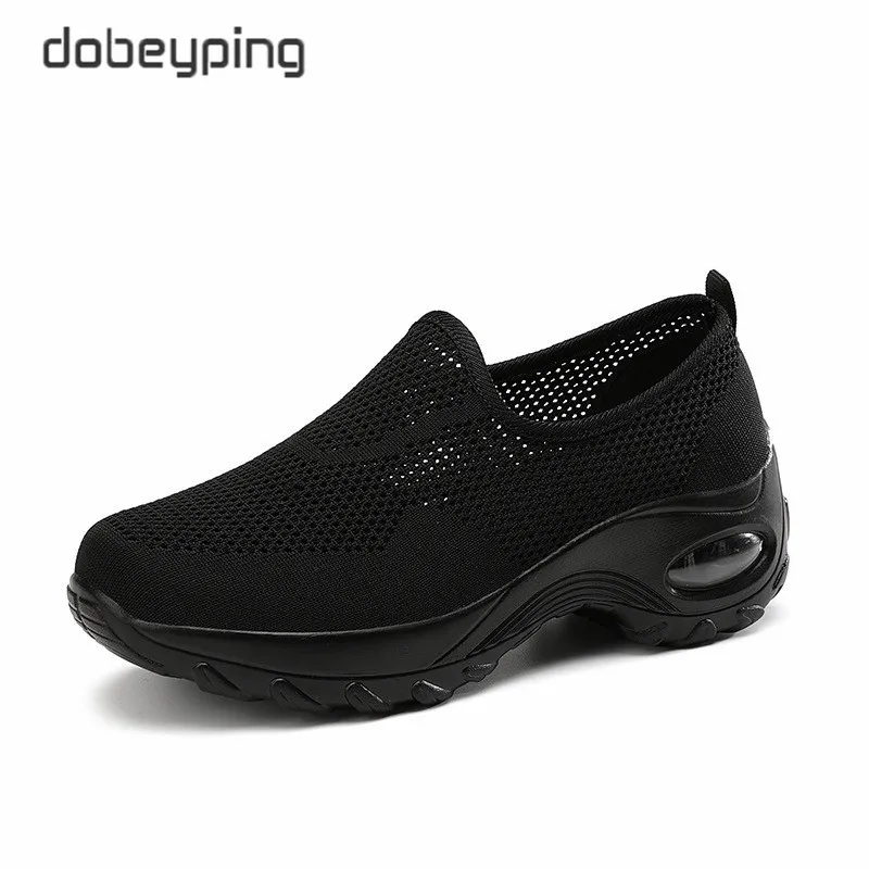 Spring Autumn Women's Casual Shoes Flat Platforms Female Shoe Mesh Woman Loafers Wedges Ladies Shoes Height Increasing Sneakers