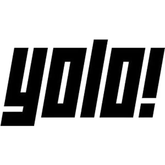 

14X7.4CM YOLO Vinyl Decal Black/Silver Car-styling Motorcycle Car Sticker