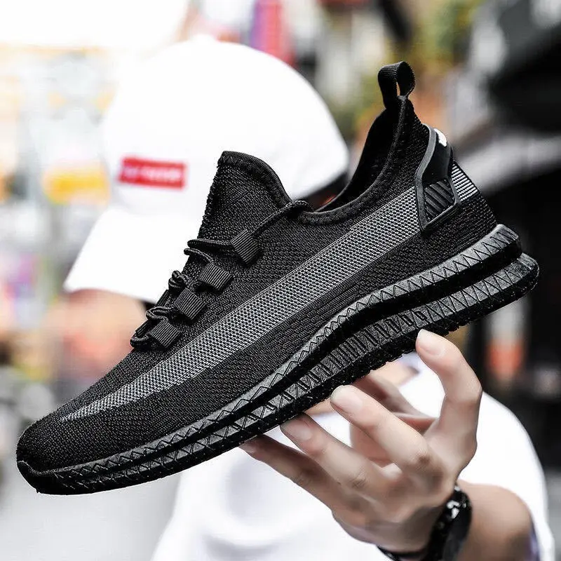

Summer Men Shoes Fashion Men Casual Shoes Men's Summer Shoes Lightweight Casual Sneaker Breathable Mesh Shoes Men Black Sneakers
