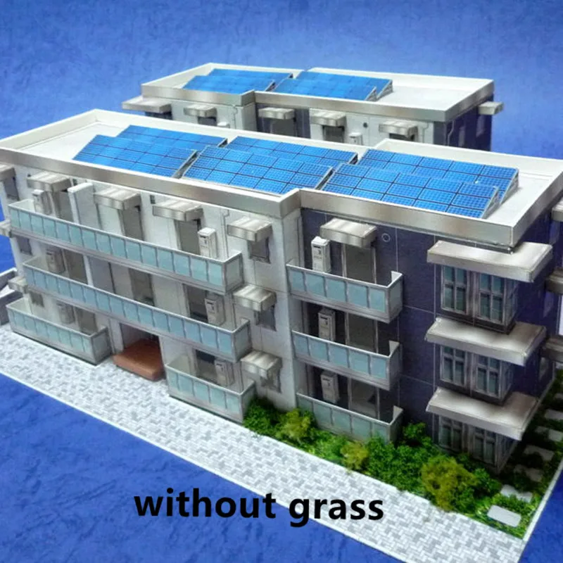 

1Set 1:150 DIY Paper Model Handmade Building Model Train Sand Table Model White and Brown