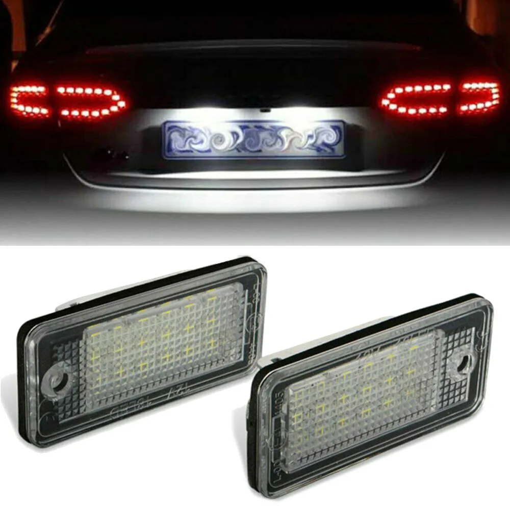 

Lamp License Plate Light Bulbs 8E0807430A Super Bright Accessories Car