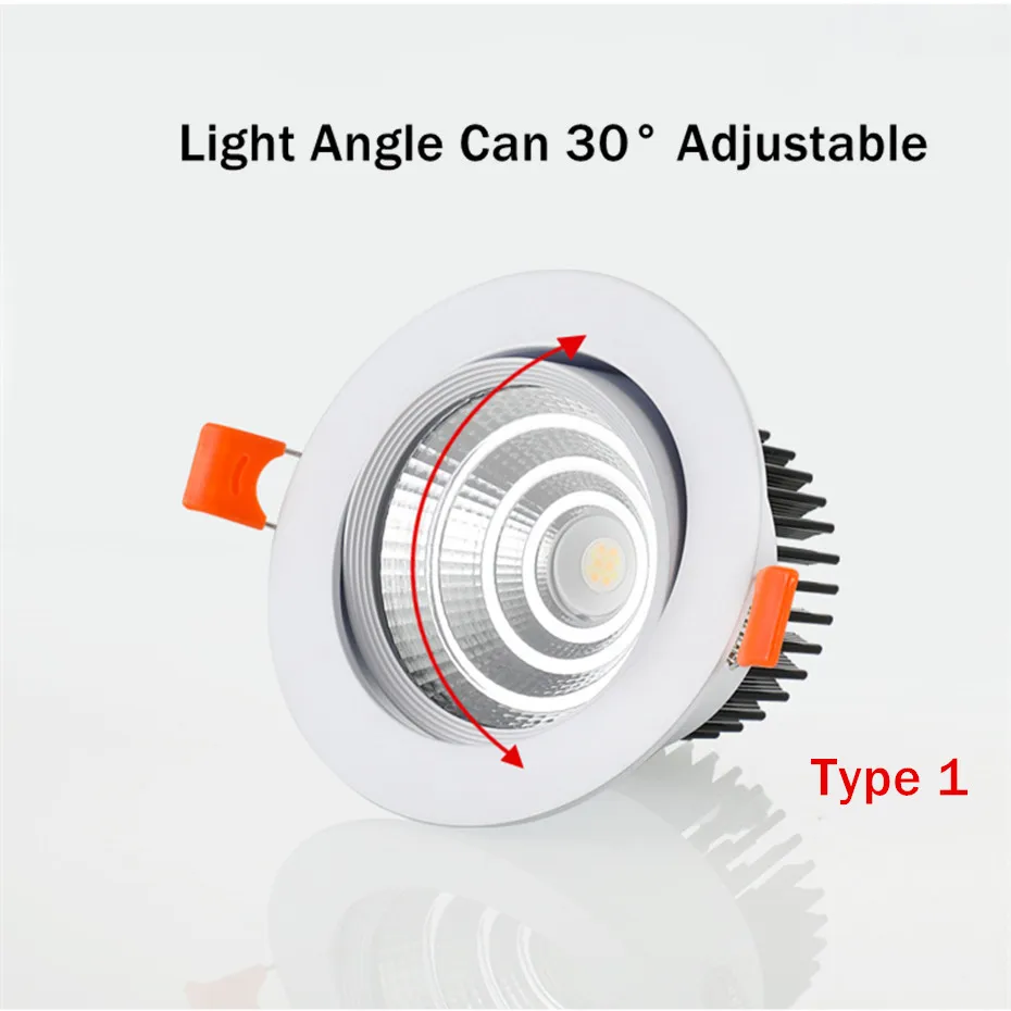 Dimmable Led downlight light Angle Adjustable COB Ceiling Spot Light 3w 5w 7w 9w 12w 15w ceiling recessed Lights AC85-265V | Лампы и