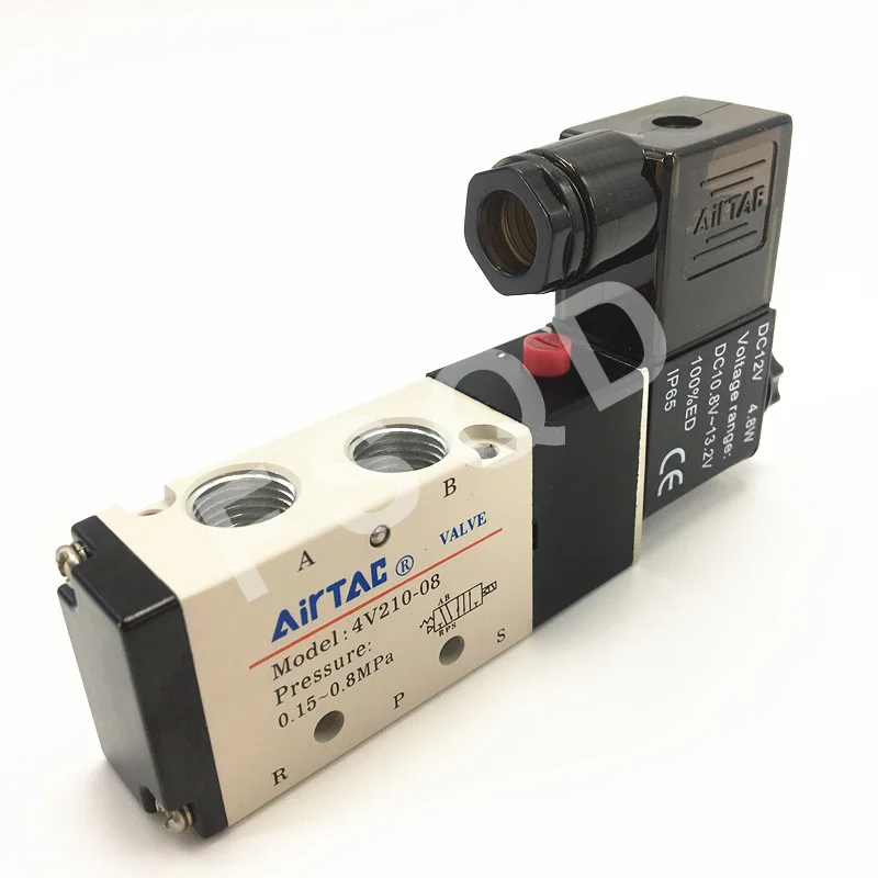 4V210-08 DC12V DC24V AC220V AC110V 1/" 5 способ 2 Позиции Airtac Электрический электромагнитный клапан 4V200 серии регулирующий клапан