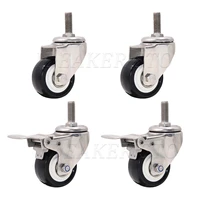 1 52 inch stainless steel caster wheels with m810 thread stem heavy duty swivel casters for carts dining car workbench