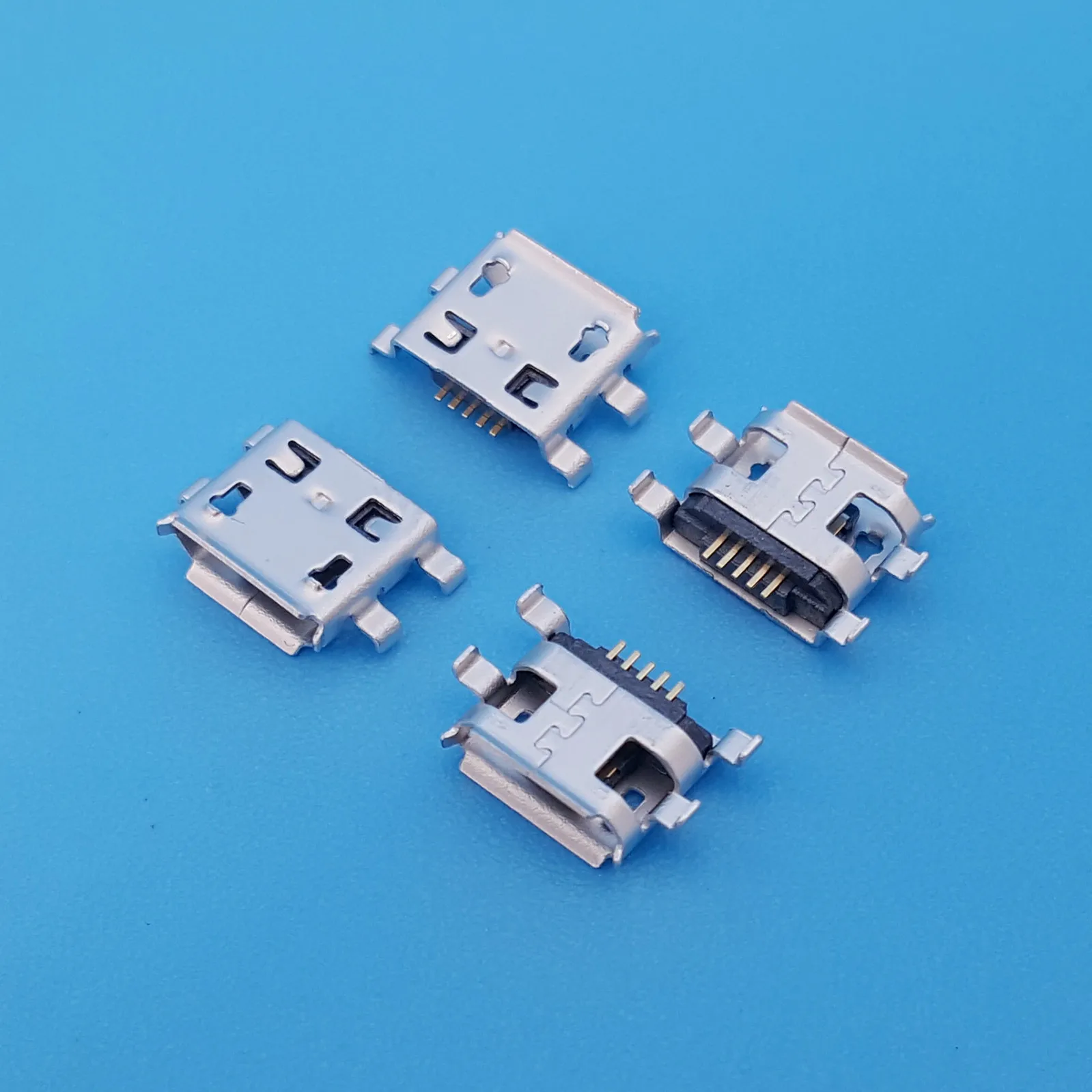 20 шт. Micro USB Тип B 0 8 SMT 4 ножки 5 контактный гнездовой разъем PCB паяльный разъем|connector
