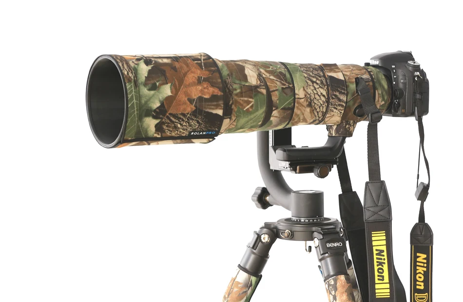 ROLANPRO водонепроницаемый чехол для объектива Nikon AF-S 500 мм F/4E FL ED VR камуфляжная