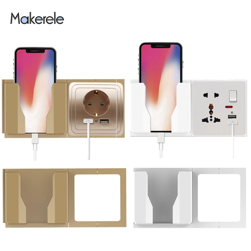 

Removable/non-removable Wall Mobile Phone Holder Charging Stand Charging Holder Portable Phone Wall-mount Holder Bracket