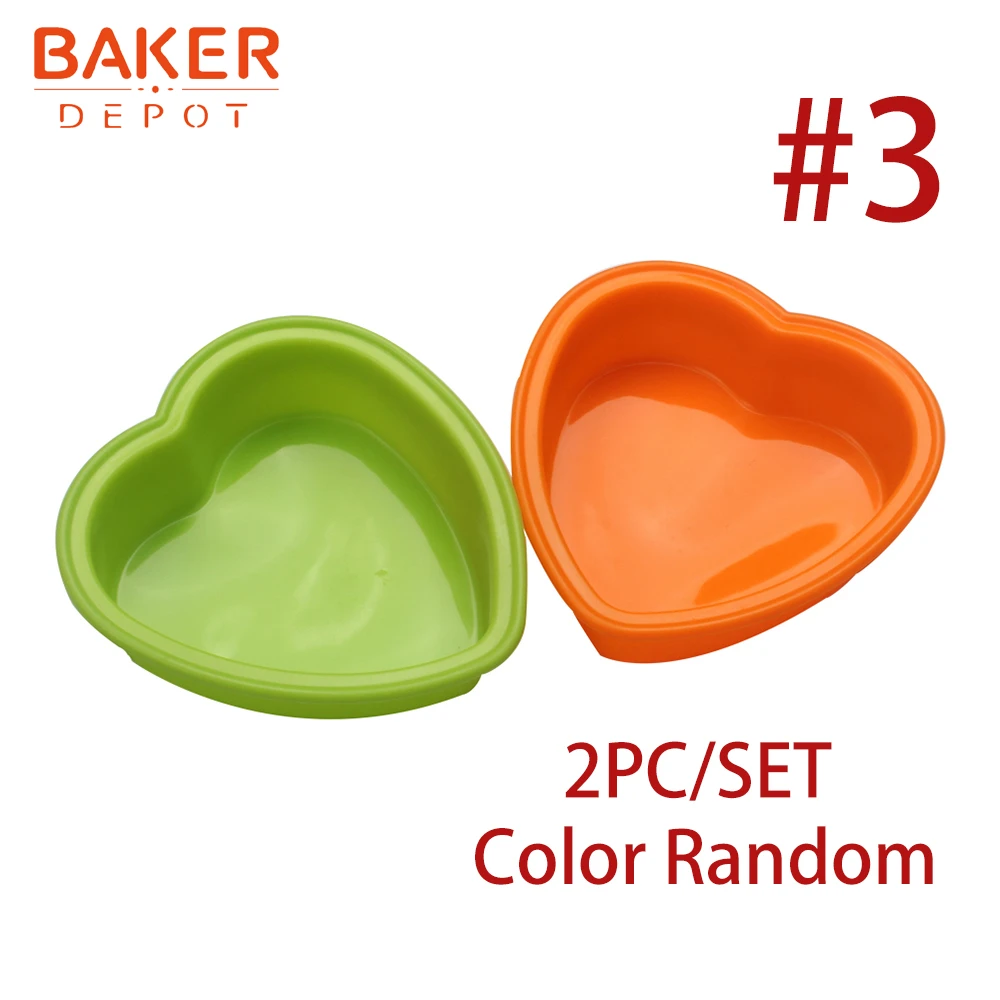CDY-372-2 BAKER DEPOT, силиконовая форма для торта, сердце, форма для выпечки тортов, большие торты, хлебная выпечка, инструмент для кекса, форма для пиццы, сделай сам, на день рождения - Цвет: CDY-372-2