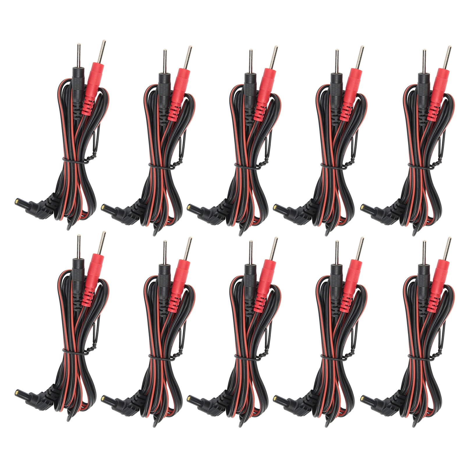 

10pcs / bag 2.35mm 1.2m 2‑In‑1 Pin Type Electrode Lead Wires Cable for TENS Unit Physiotherapy Machine TENS