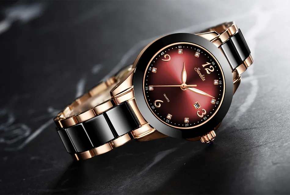 SUNKTA Fashion Women Watches Rose Gold Ladies Bracelet Watches Reloj Mujer 2019New Creative Waterproof Quartz Watches For Women