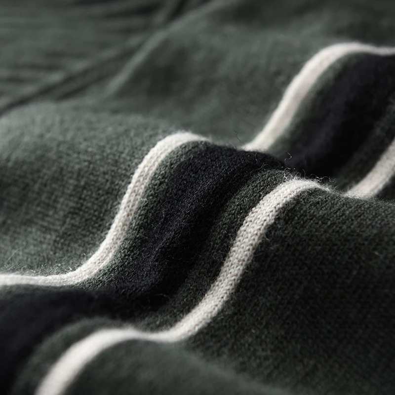 Minglu зеленый свитер для мужчин роскошная водолазка шерсть толстые мужские