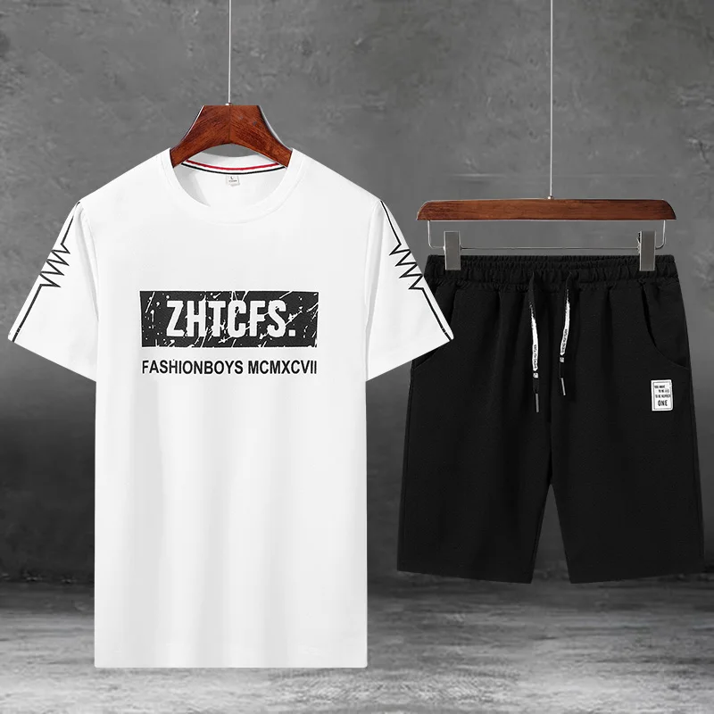 Спортивный костюм мужские повседневные брендовые футболки 2019 футболка шорты