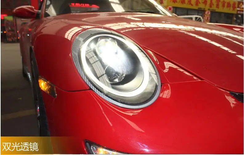 AKD автомобильный Стайлинг для Porsche 997 фары 2005-2008 911 светодиодный фары DRL дальнего ближнего света ксеноновые фары аксессуары