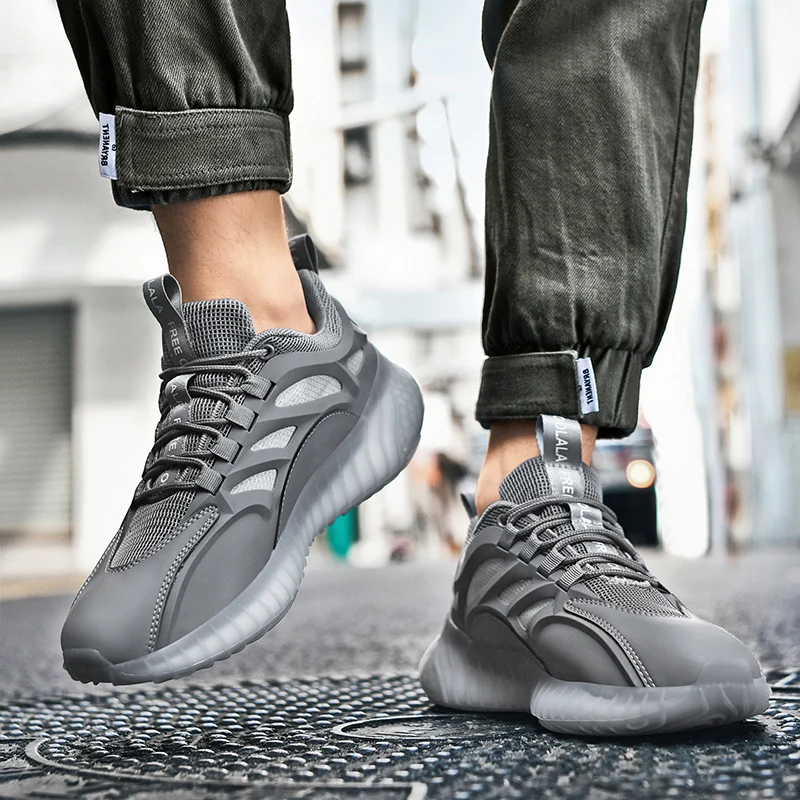 

2021 New Spring Fashion Outdoor Casual Running Jogging Walking Sport Men Shoes Comfortable Breathable Sneakers