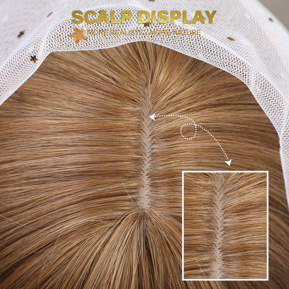 Парик женский синтетический с длинными волнистыми волосами светлый единорог