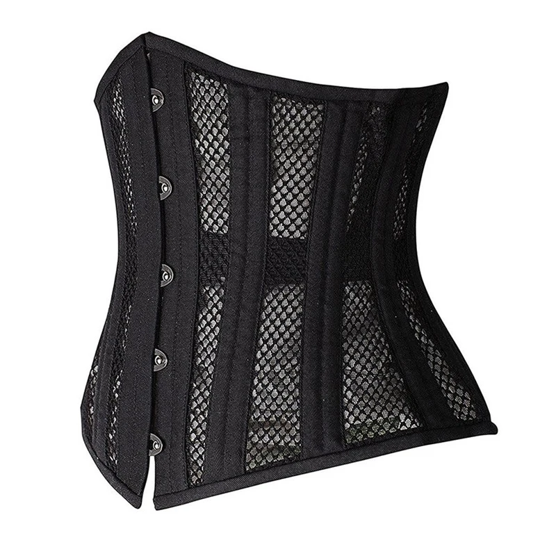 AIRGRACIAS Belt Court Girdle Waist Clip Shapewear Mesh Breathable Lace-up Media Body Sculpting Beautiful Curves