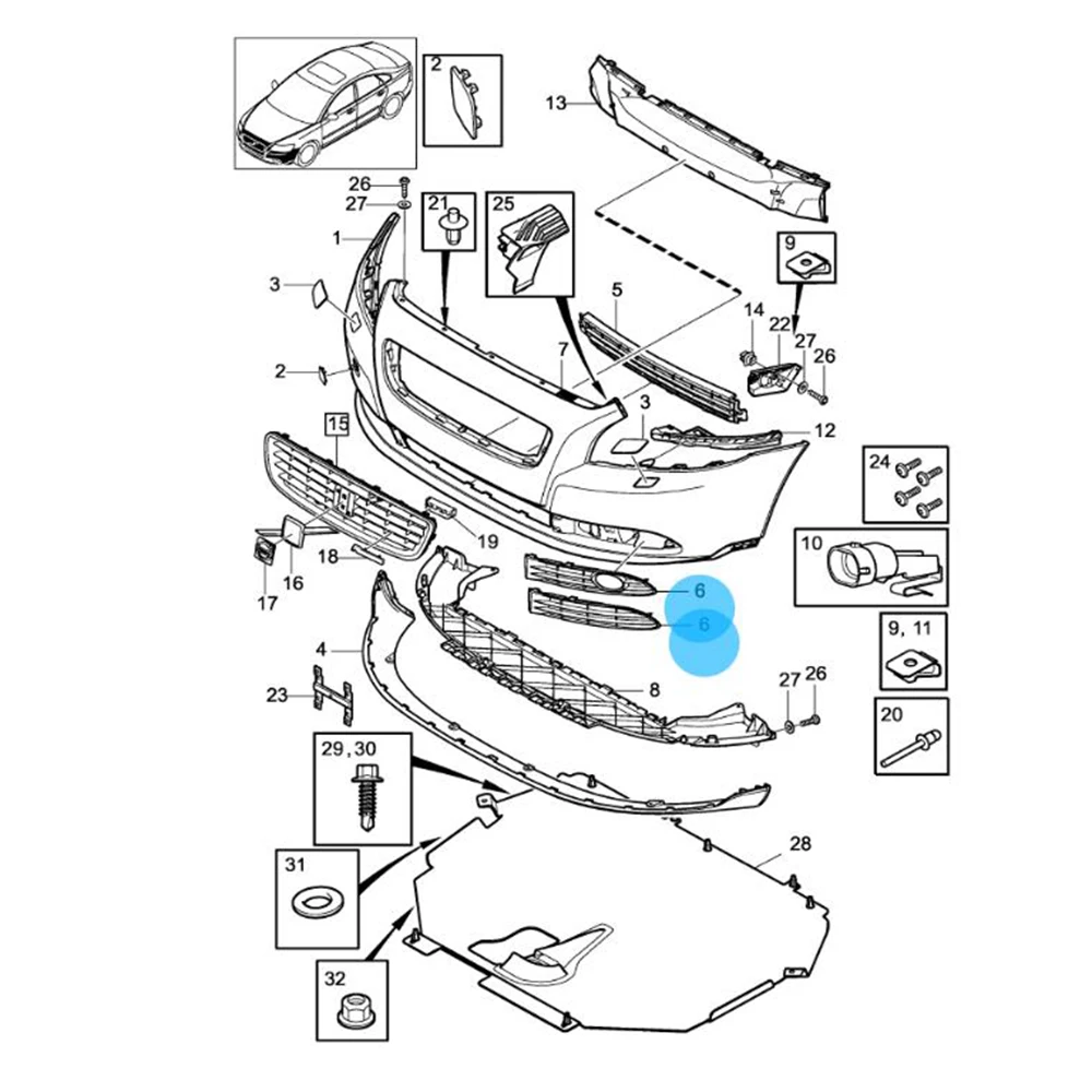 Передний бампер решетка противотуманная фара крышка решетки рамка Нижняя пара