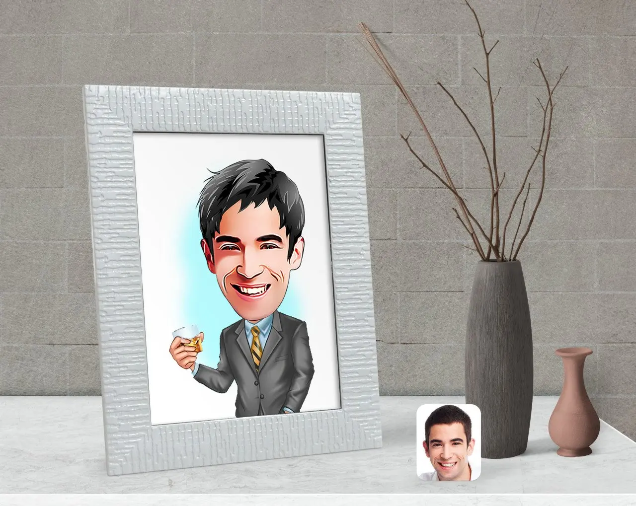 

Personalized Men 'S Caricature Of Decorative Çerçeve-52