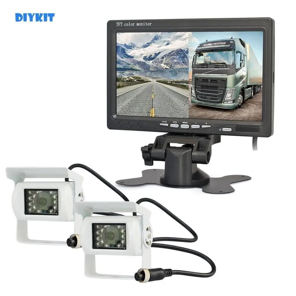 DIYKIT DC12V 24 V 7 &quot2 сплит ЖК экран Автомобильный монитор HD CCD Автомобильная камера