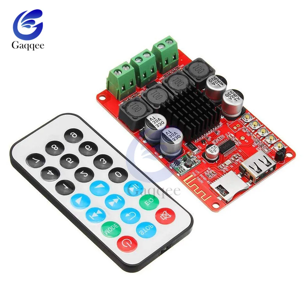 Плата усилителя модуль платы с Bluetooth 4 0 DC 12-24 В TPA3116D2 50 Вт + диском U tf-картой