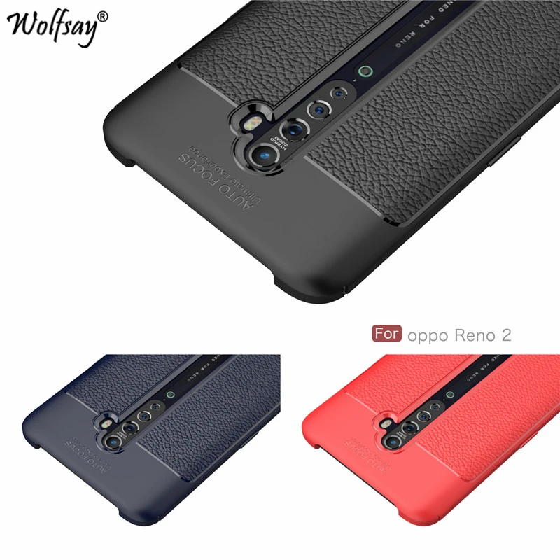 for oppo reno2 case luxury shockproof armor rubber soft silicone phone case for oppo reno2 protecive cover for oppo reno2 fundas free global shipping