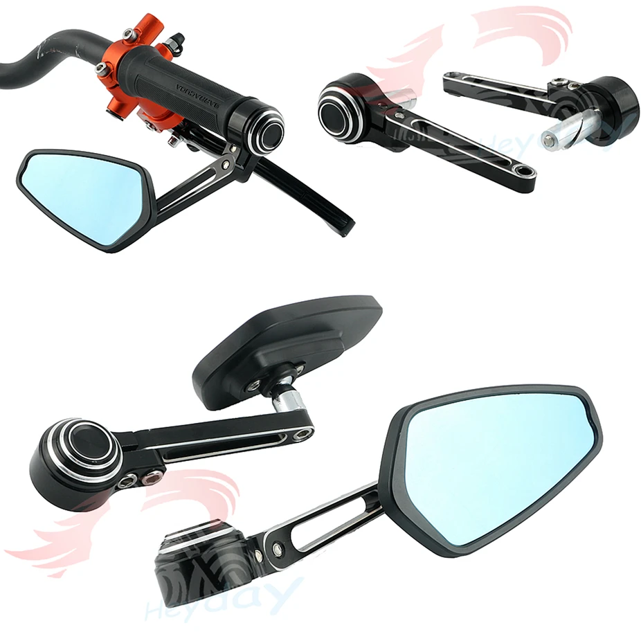 

motorcycle 7/8"" 22mm handle bar Rearview Side Mirror Bar End Mirror For APRILIA SR50R RS125 RSV4 Tuono V4 1100 Mana 850 MXV 450