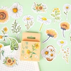 Декоративные наклейки с ромашками и подсолнухами, 46 шт.кор.