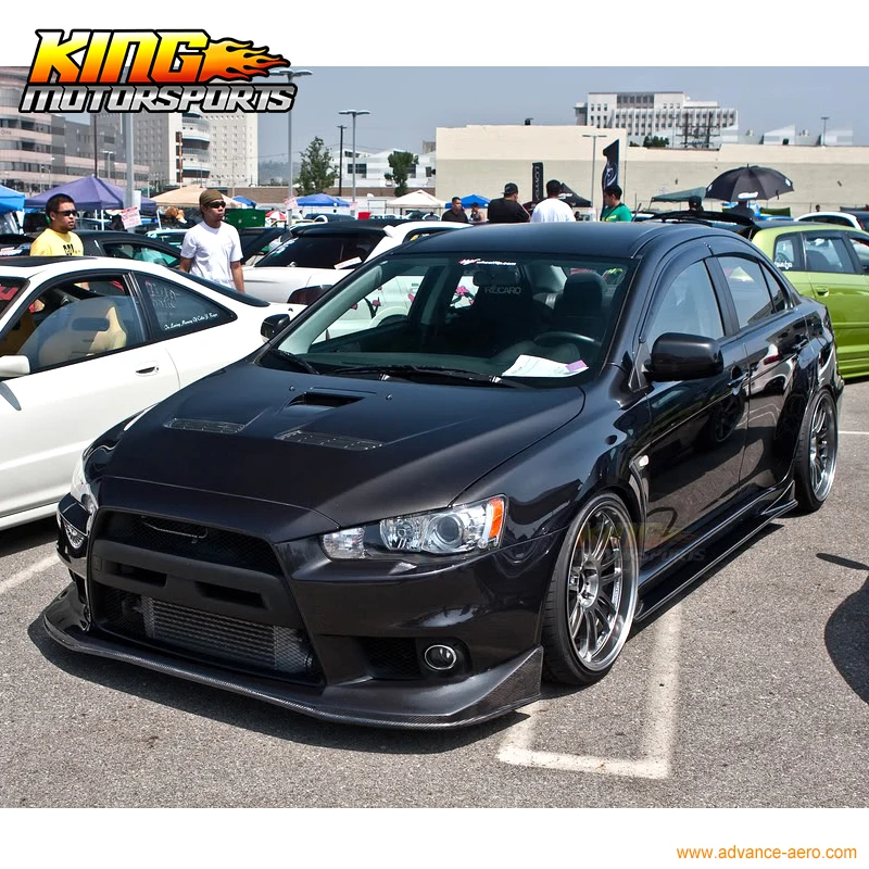 Подходит 08 09 10 11 12 13 14 15 Lancer EVO X эволюция V Стиль переднего бампера для губ спойлер