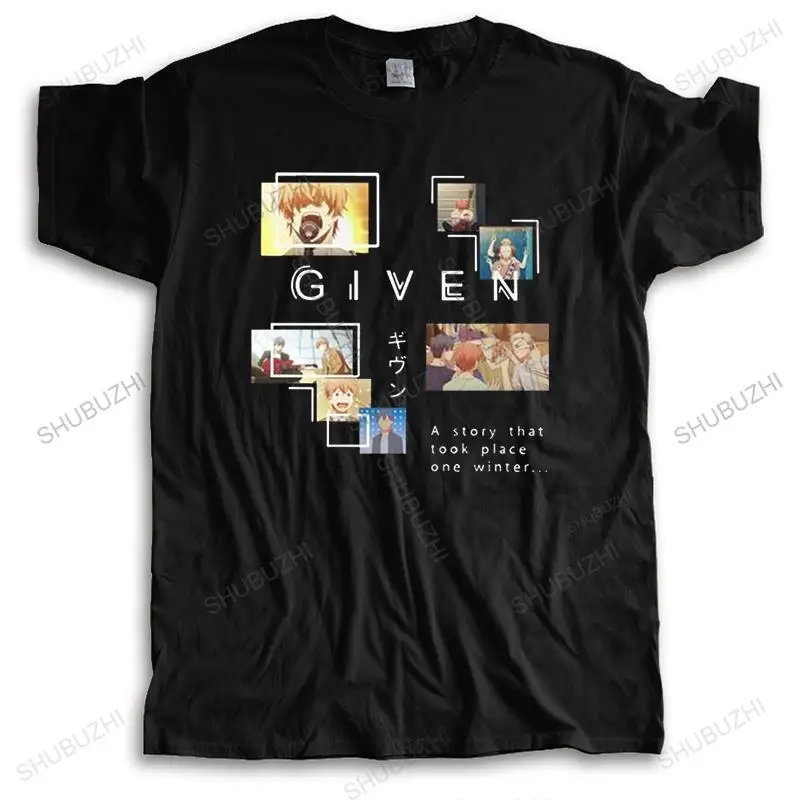 

Anime Given T Shirt Men Cotton Tshirt Graphic Tee Short Sleeves Japanese Manga Mafuyu Ritsuka Uenoyama T-shirt Clothing Gift