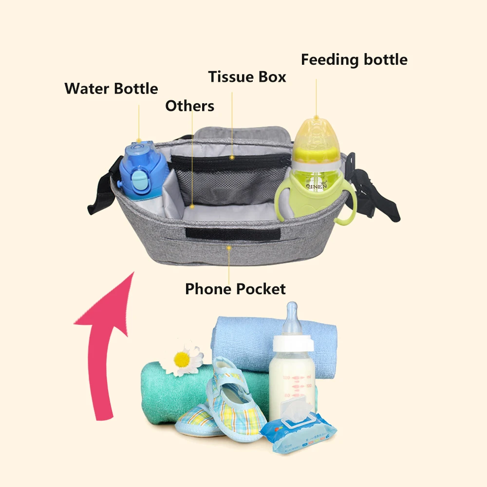 Stroller Bag Pram Organizer Baby Accessories Cup Holder Cover Buggy Winter | Мать и ребенок