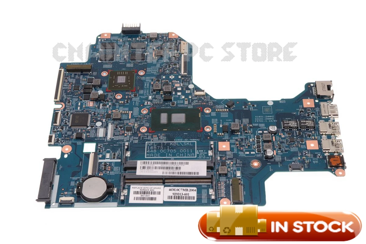 

Материнская плата NOKOTION для ноутбука HP 17-BS 17-BS025CY 925619-001 925619-601 16875-1 448.0C705.0011 SR341 i7-7500U Radeon R7 M340