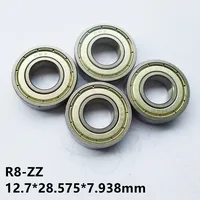 500pcs R8ZZ Shielded bearing 1/2" X 1-1/8" X 5/16" inch R8-2Z R8Z R8-ZZ R8 miniature ball bearings 12.7*28.575*7.938 mm