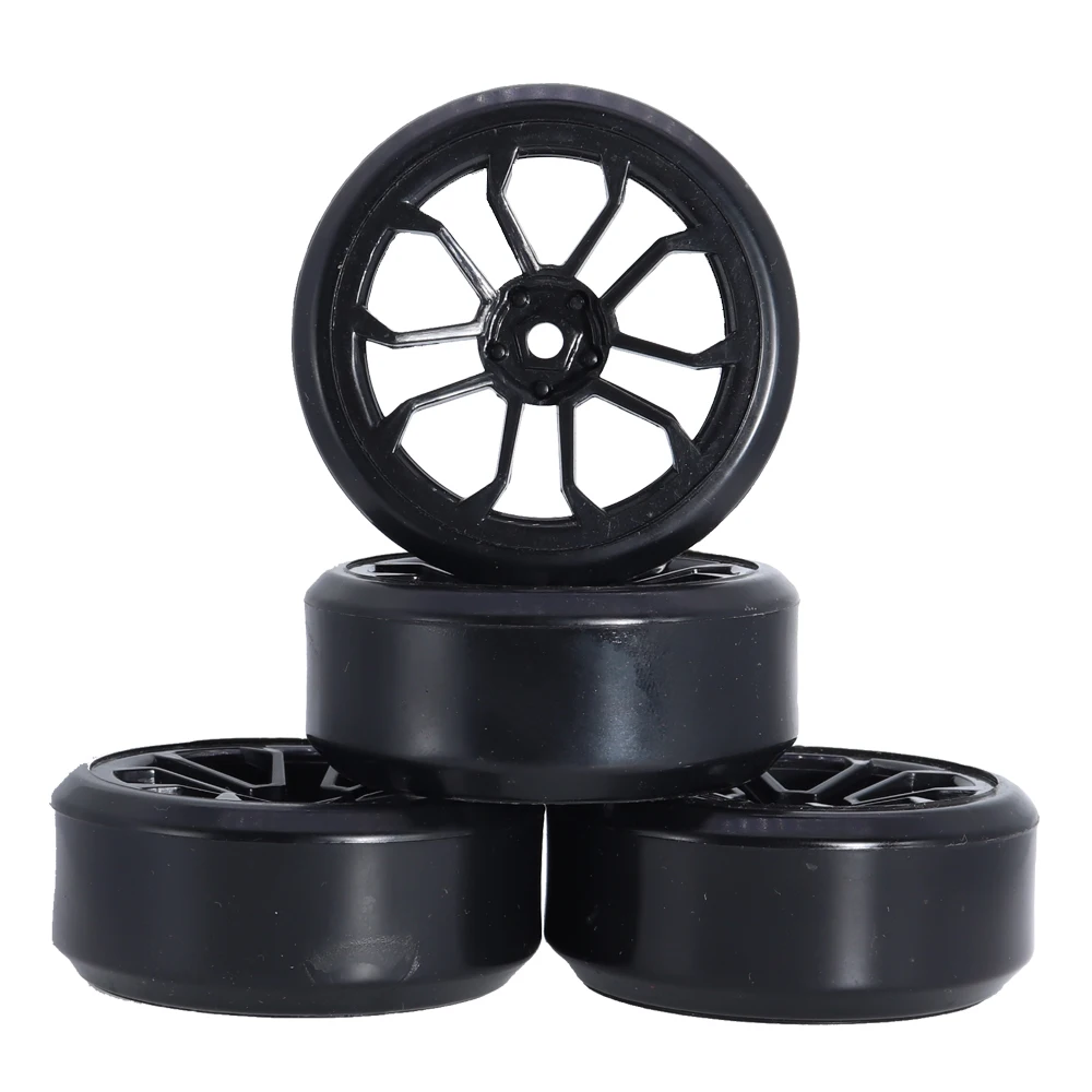 4 шт. 1/10 Дрифт колеса OD 64 мм гладкие шины шестигранные 12 для 1:10 Traxxas HSP Tamiya HPI RC на