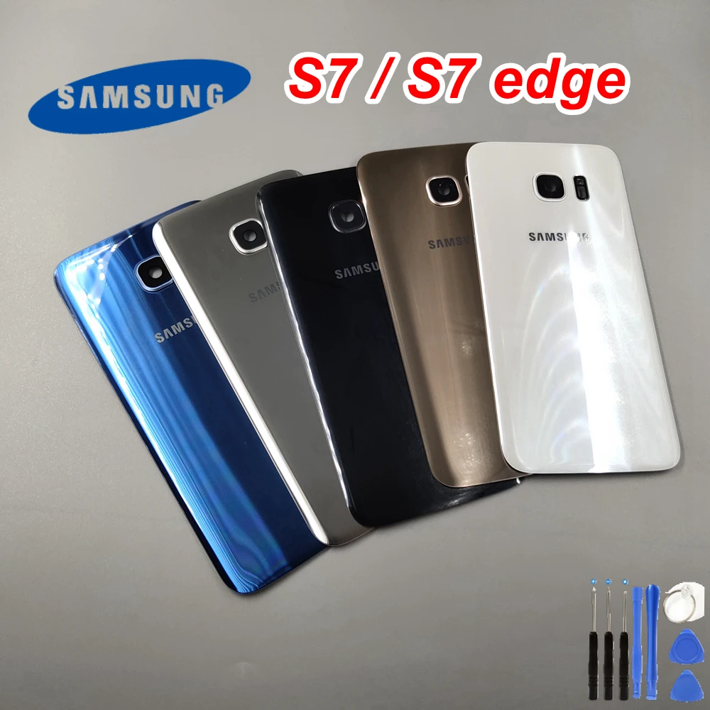 Крышка для SAMSUNG S7 Edge крышка Galaxy G930 edge G935 задняя аккумулятора дверной задний корпус
