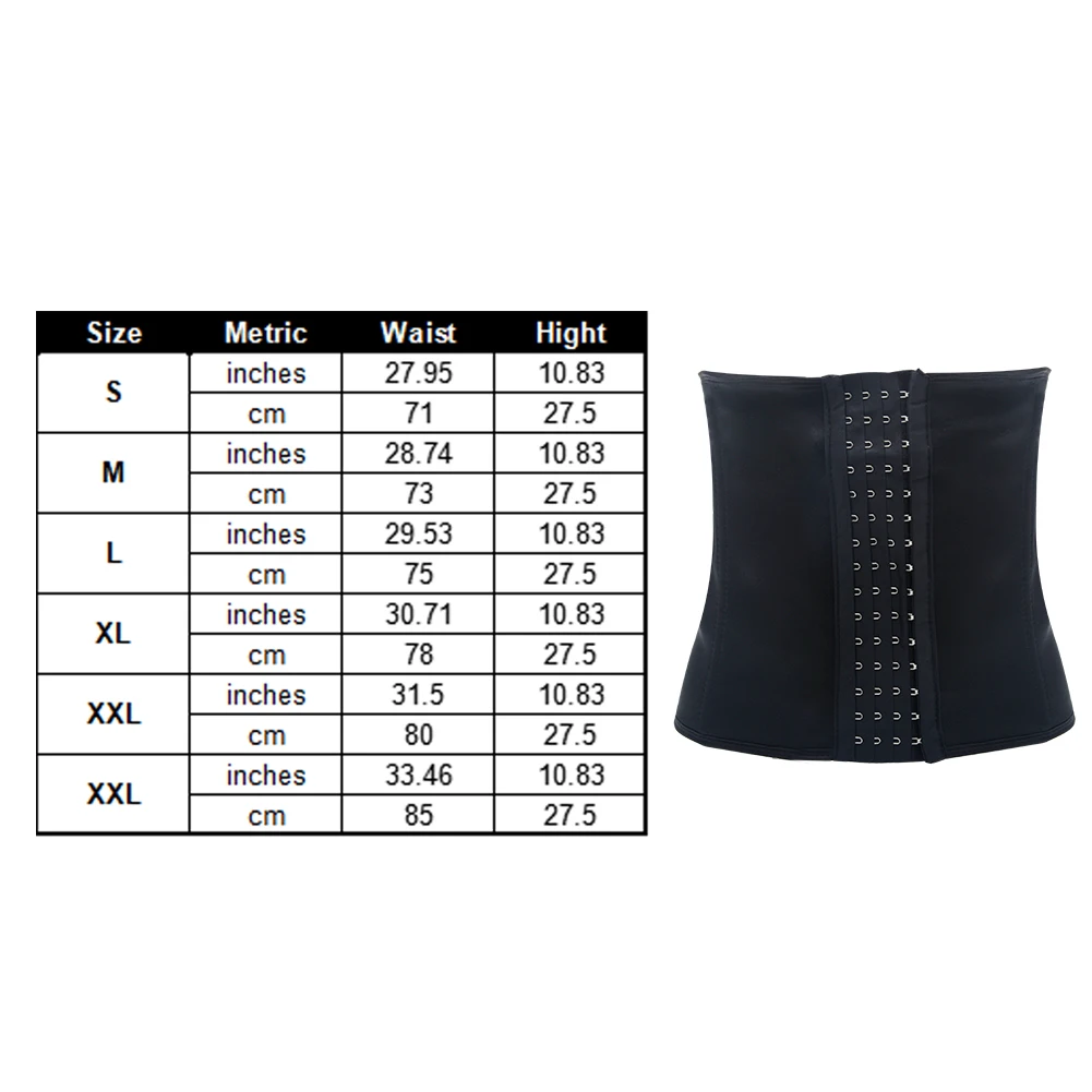 

Women Waist Trainer Solid Corsets Slimming Belt 4 Hooks Postpartum Yoga Gym Protection Underbust Body Shaper Belly Modeling