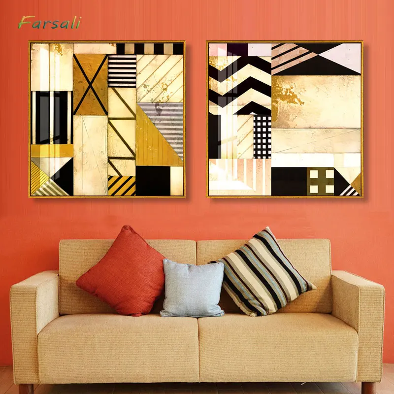 2pcs canvas vintage flower painting Modular pictures coloridas oil paintings setting spray on the wall in bedroom